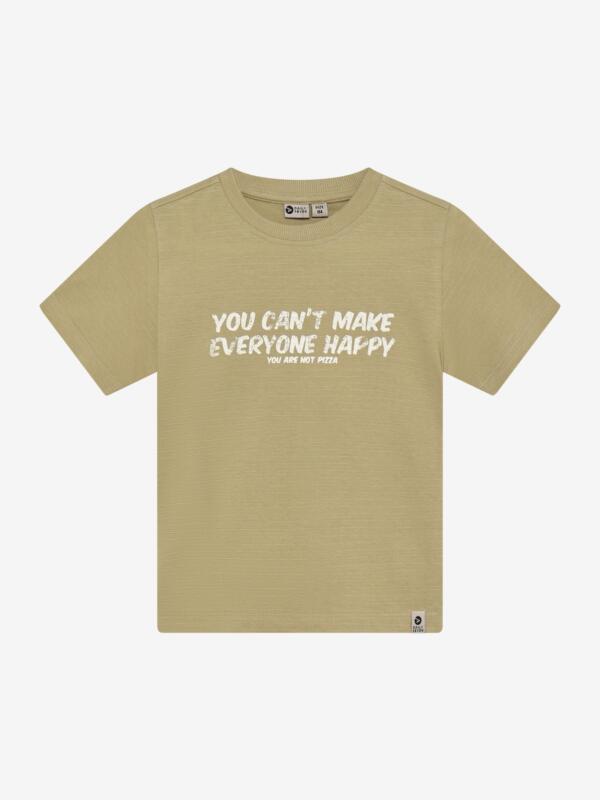 Daily Seven - T-shirt Text Print 920301 - 9589 - Pale Olive Green