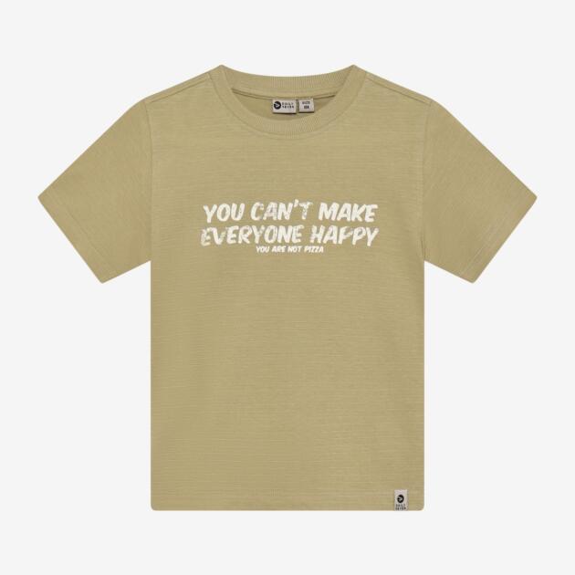 Daily Seven - T-shirt Text Print 920301 - 9589 - Pale Olive Green