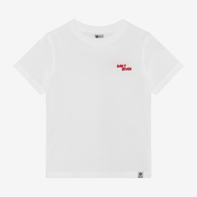 Daily Seven - Oversized T-shirt Backprint 920303 - 1021 - Egret