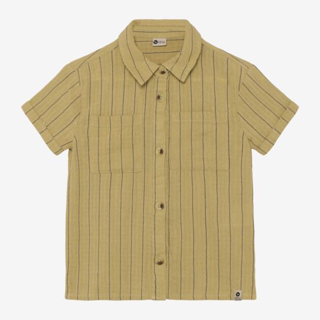 Daily Seven - Shirt Small Stripe 920312 - 9589 - Pale Olive Green