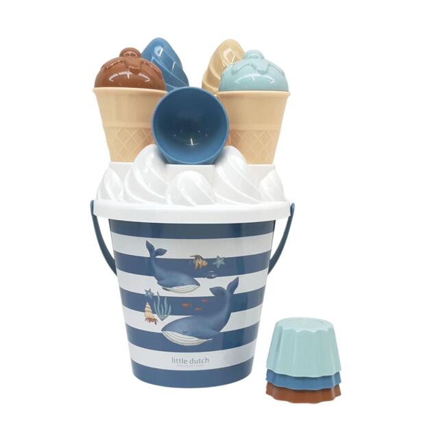 Little Dutch EISCREME EIMER SET OCEAN DREAMS BLAU