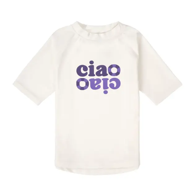 Lässig UV SHIRT KINDER KURZARM, PURPLE WEISS