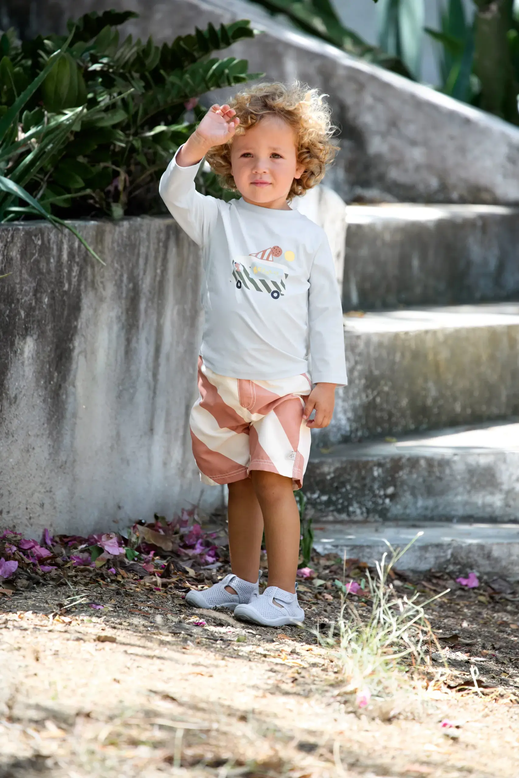 Lässig UV SHIRT KINDER LANGARM - EIS, BLAU – Bild 2