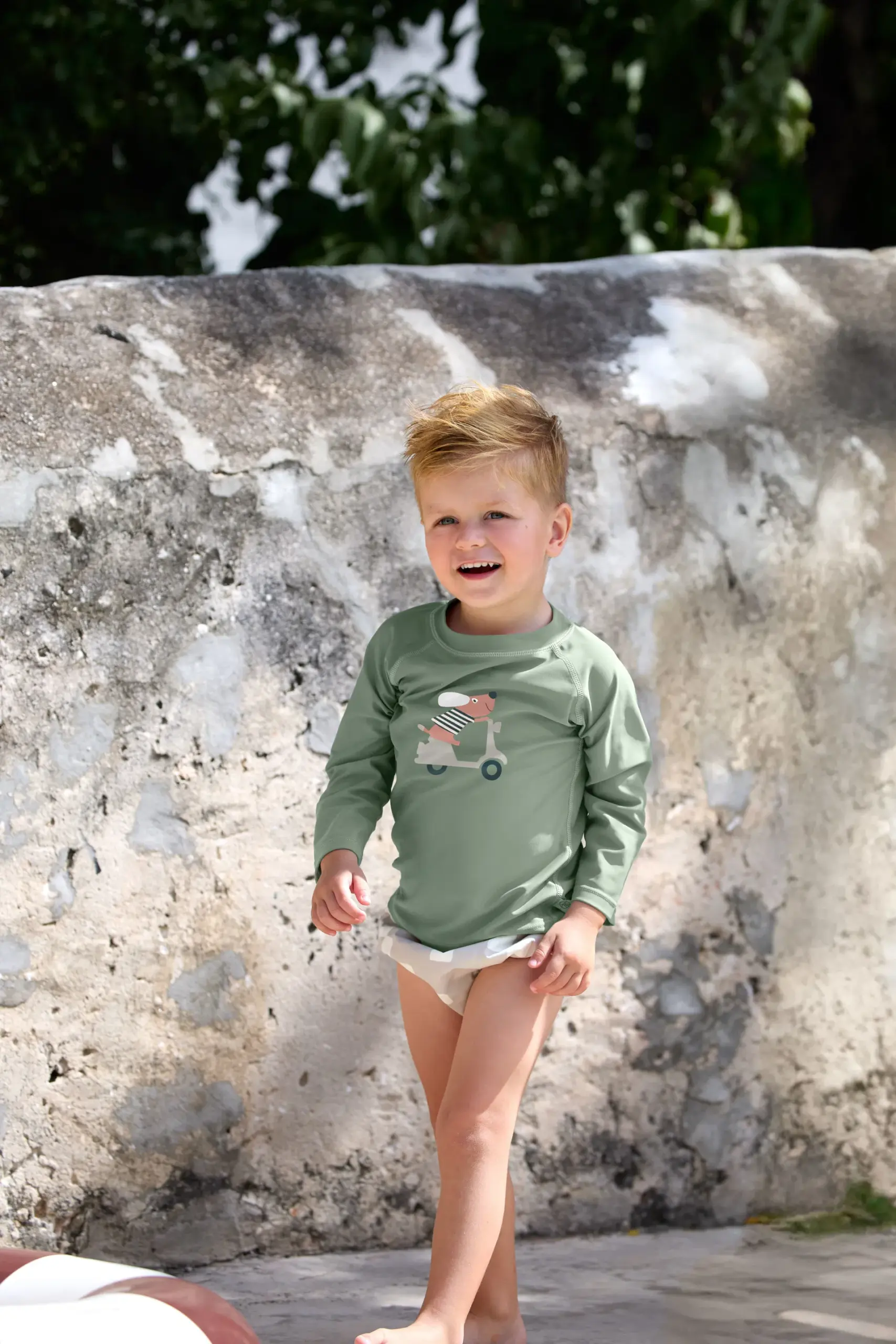 Lässig UV SHIRT KINDER LANGARM - HUND, GRÜN – Bild 2