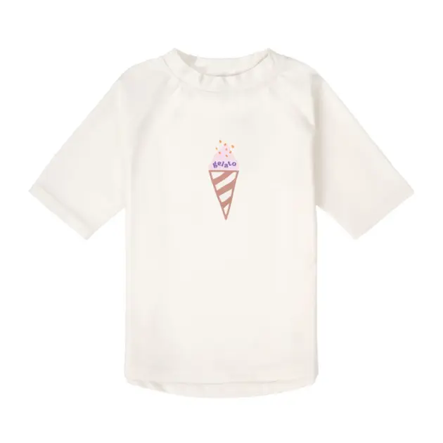 Lässig UV SHIRT KINDER KURZARM - EIS, WEISS