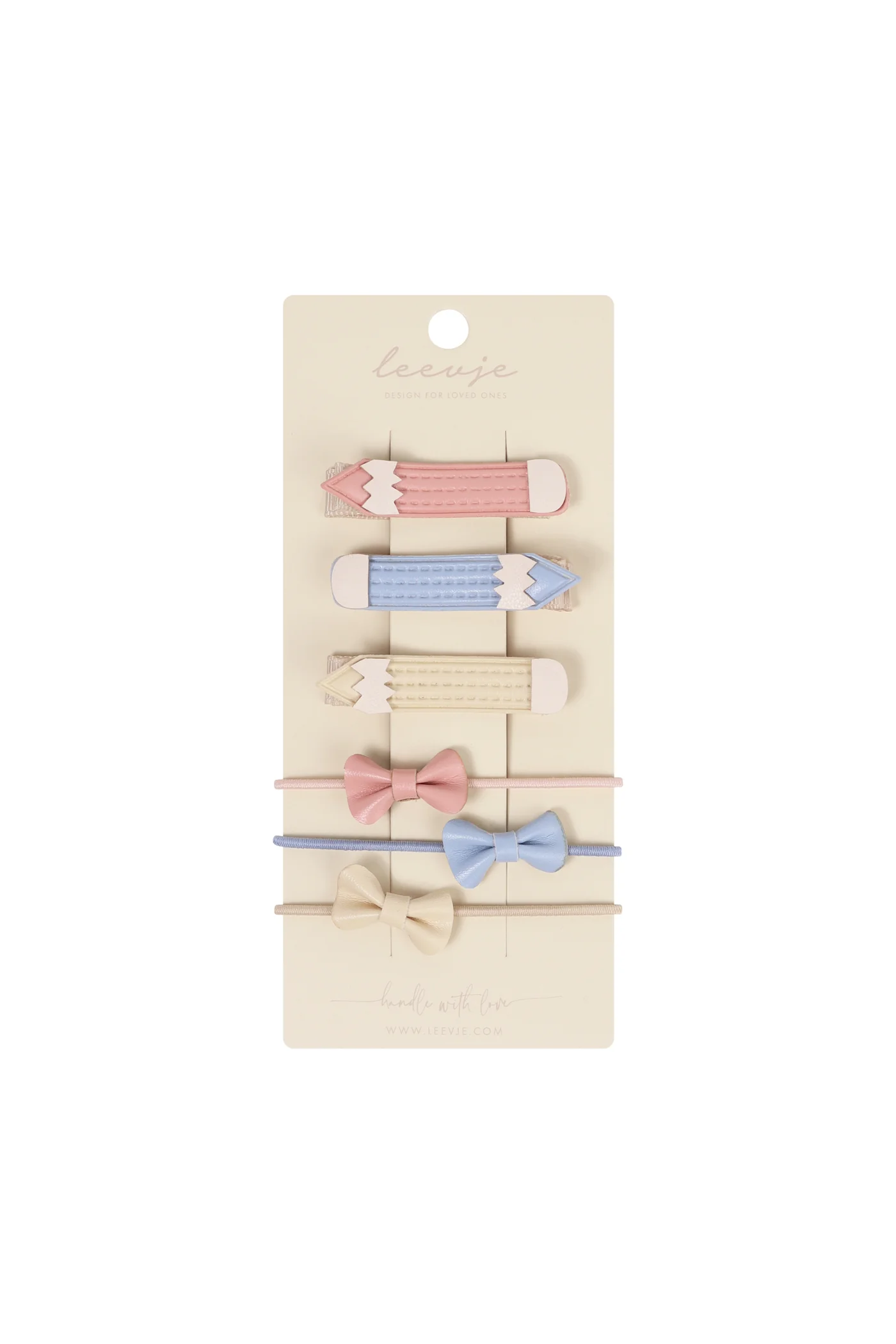 Leevje HAIR CLIPS 'CRAYONS & BOWS MIX'