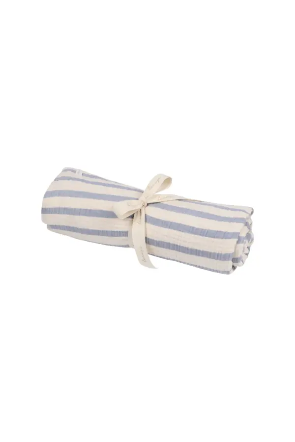 Leevje LARGE MUSLIN CLOTH 'BLUE STRIPES'