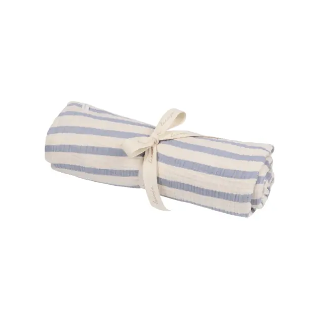 Leevje LARGE MUSLIN CLOTH 'BLUE STRIPES'