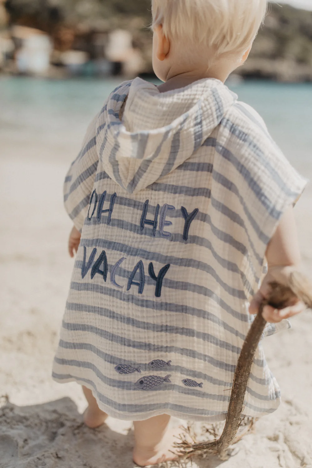Leevje MUSLIN PONCHO 'OH HEY VACAY' – Bild 2