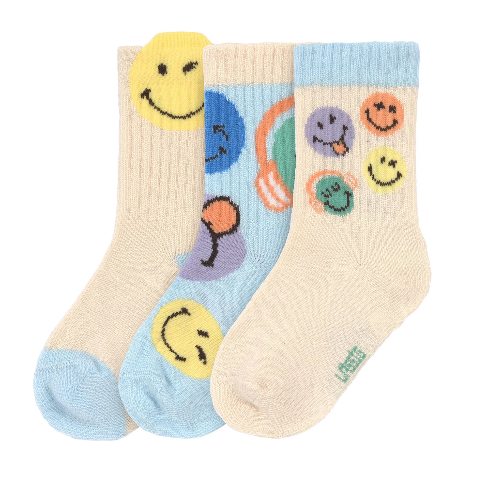 Lässig KINDER SOCKEN 3ER SET - SMILEYWORLD®, BLAU