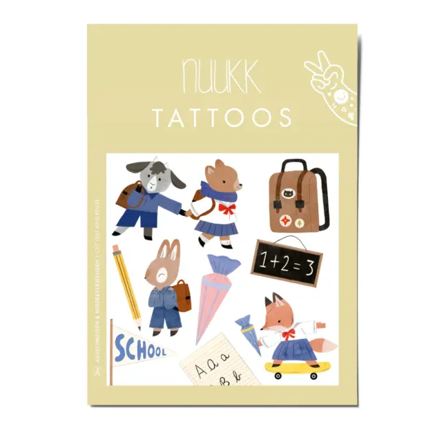 Nuukk Kindertattoos “Schulkind”
