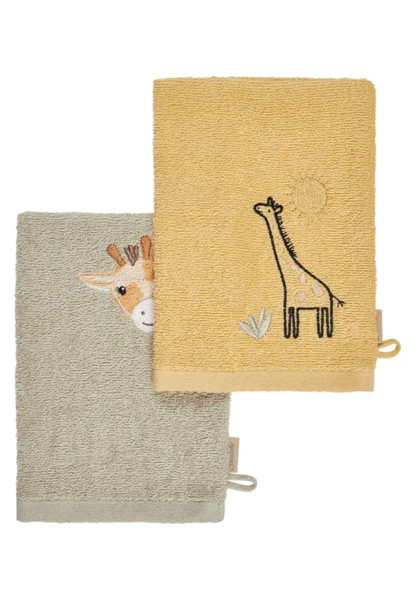 Sterntaler Waschlappen 2er-Pack Giraffe Kaya