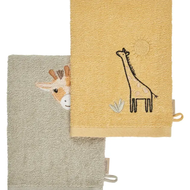 Sterntaler Waschlappen 2er-Pack Giraffe Kaya