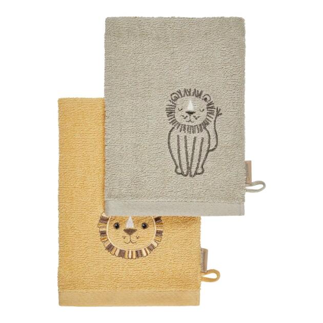 Sterntaler 2er-Pack Waschlappen Löwe Leo