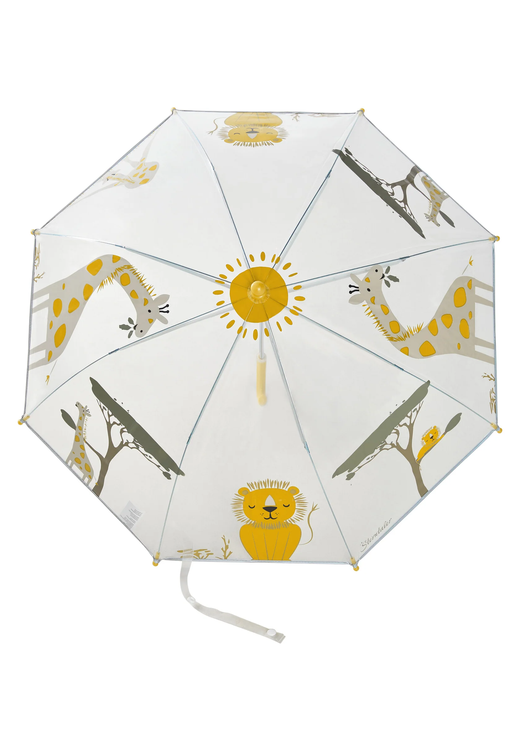 Sterntaler Kinder Regenschirm Safari transparent mit Löwe und Giraffe – Bild 4
