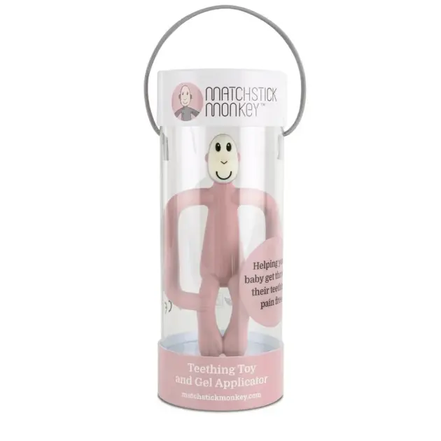 Matchstick Monkey Beißring Zahnungshilfe Affe in dusty pink