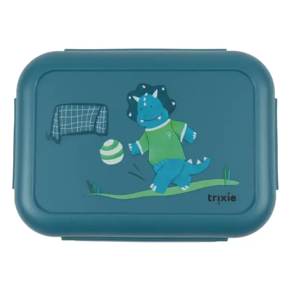 Trixie Brotdose mit Clips Fussballer-Triceratops