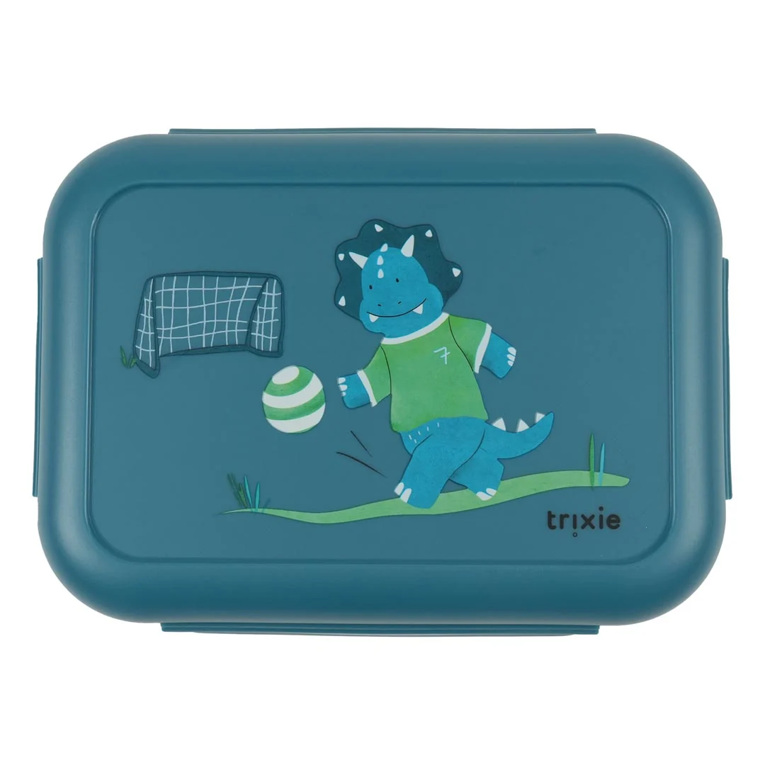 Trixie Brotdose mit Clips Fussballer-Triceratops