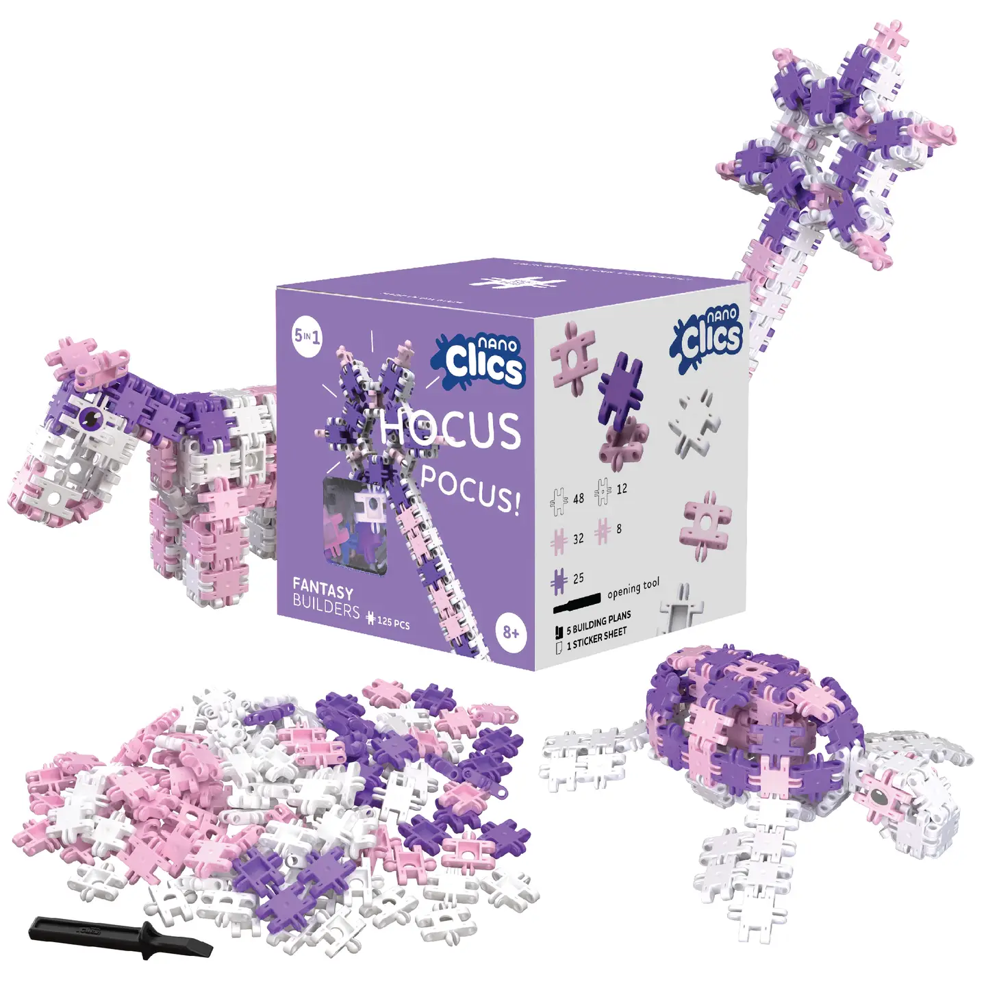 Nano Clics Fantasy Builders - 125-teiliges Konstruktionsspielzeug