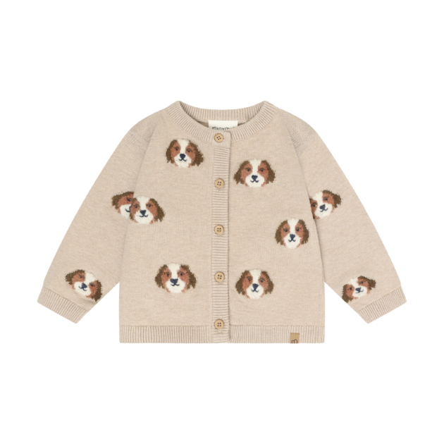 Minymo Strickjacke – Beige meliert