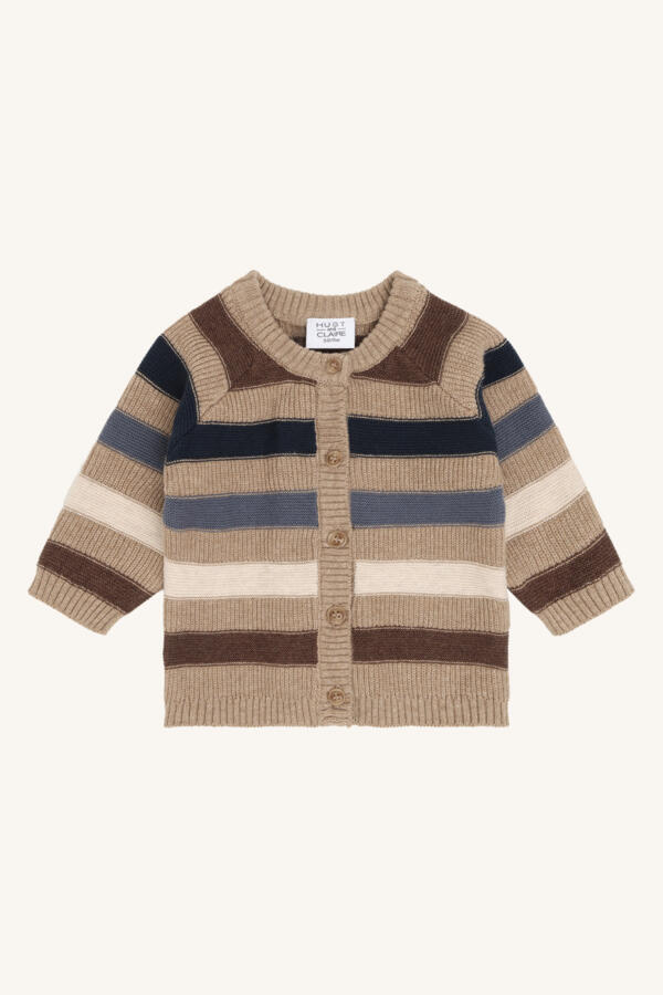 Hust & Claire HCCall Stripe Strickjacke – Biskuit