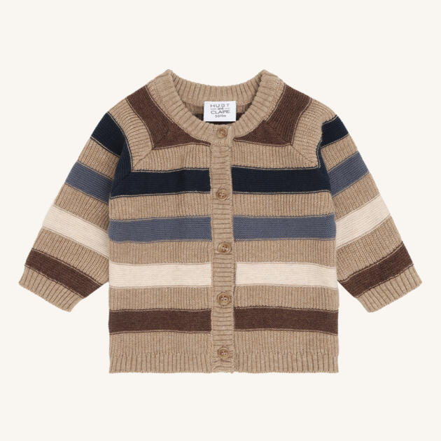 Hust & Claire HCCall Stripe Strickjacke – Biskuit