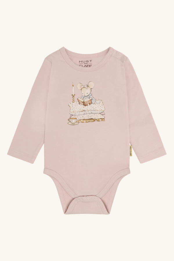 Hust & Claire HCBritt mouse Langarmbody – Altrosa