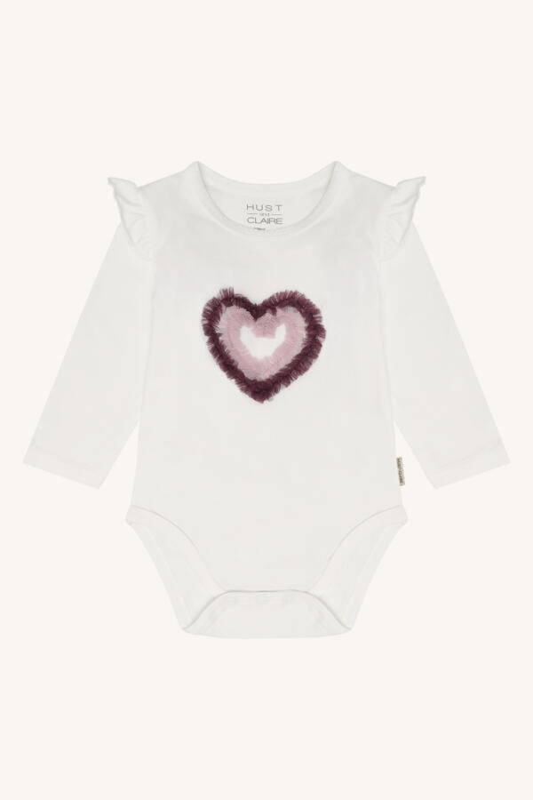 Hust & Claire HCBritt heart Langarmbody – Elfenbein