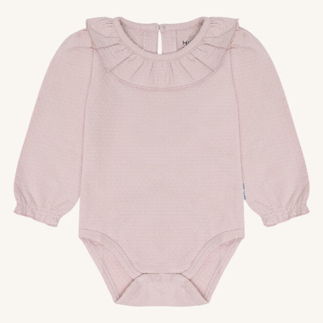Hust & Claire HCBritt frill Langarmbody – Altrosa