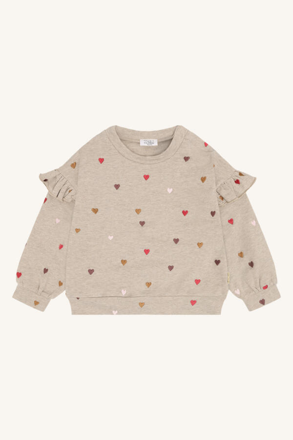 Hust & Claire HCSicillia Heartbeat Sweatshirt – Biskuit