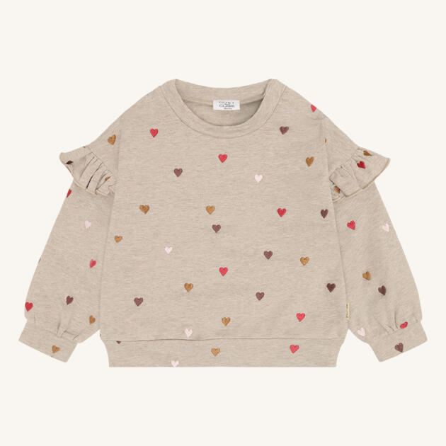 Hust & Claire HCSicillia Heartbeat Sweatshirt – Biskuit