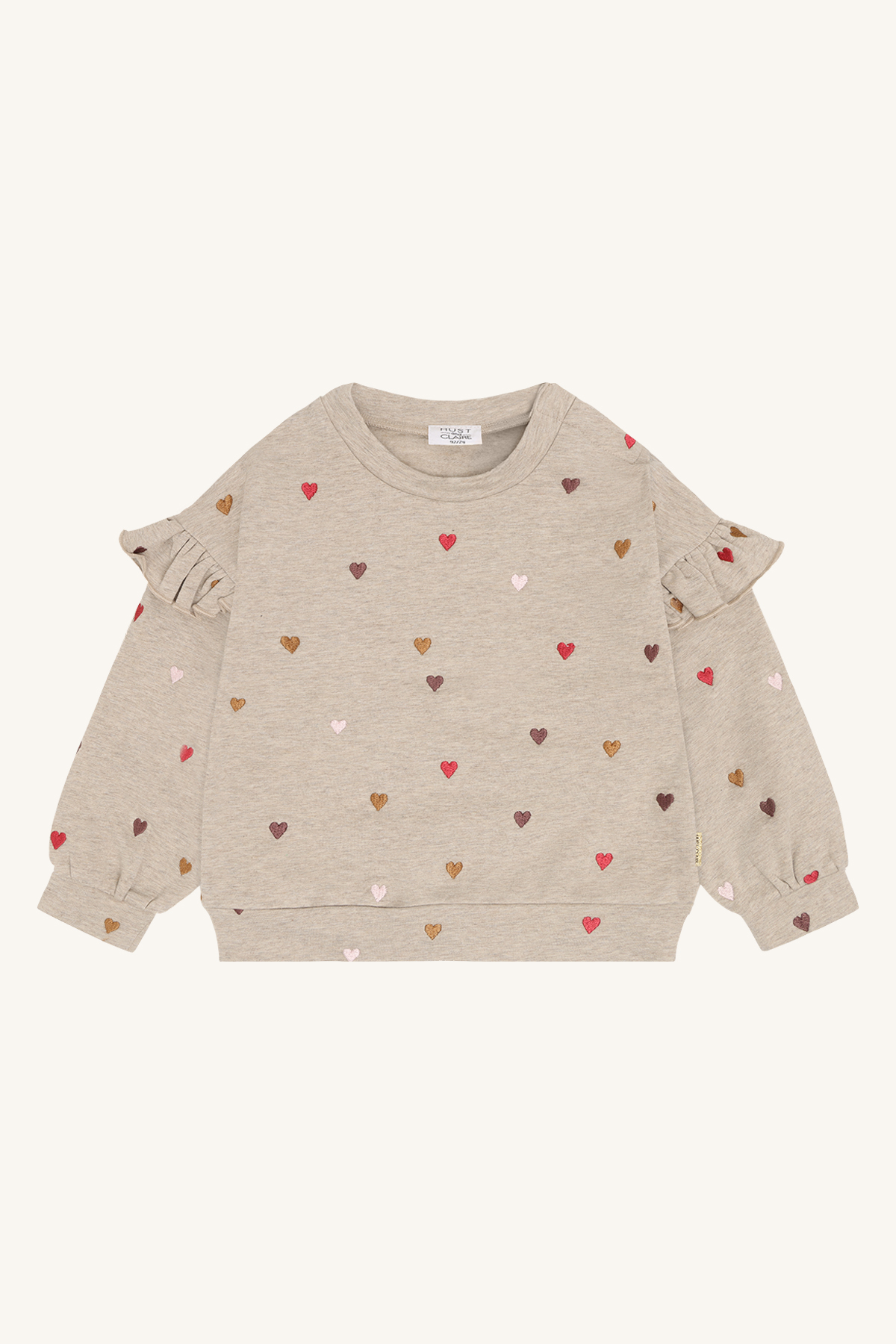 Hust & Claire HCSicillia Heartbeat Sweatshirt – Biskuit