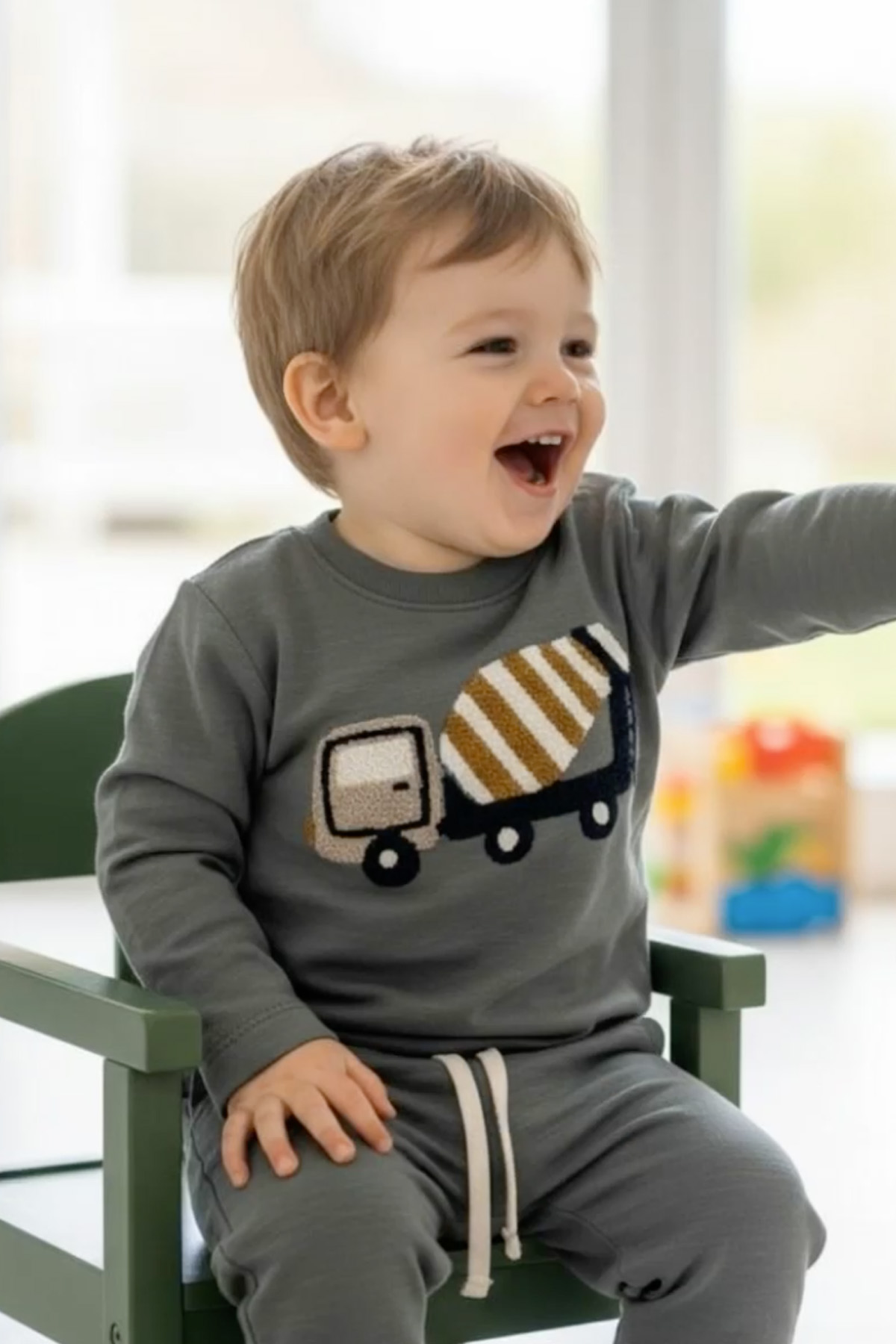 Hust & Claire HCSejer Mixer Truck Langarmshirt – Balsamgrün – Bild 4