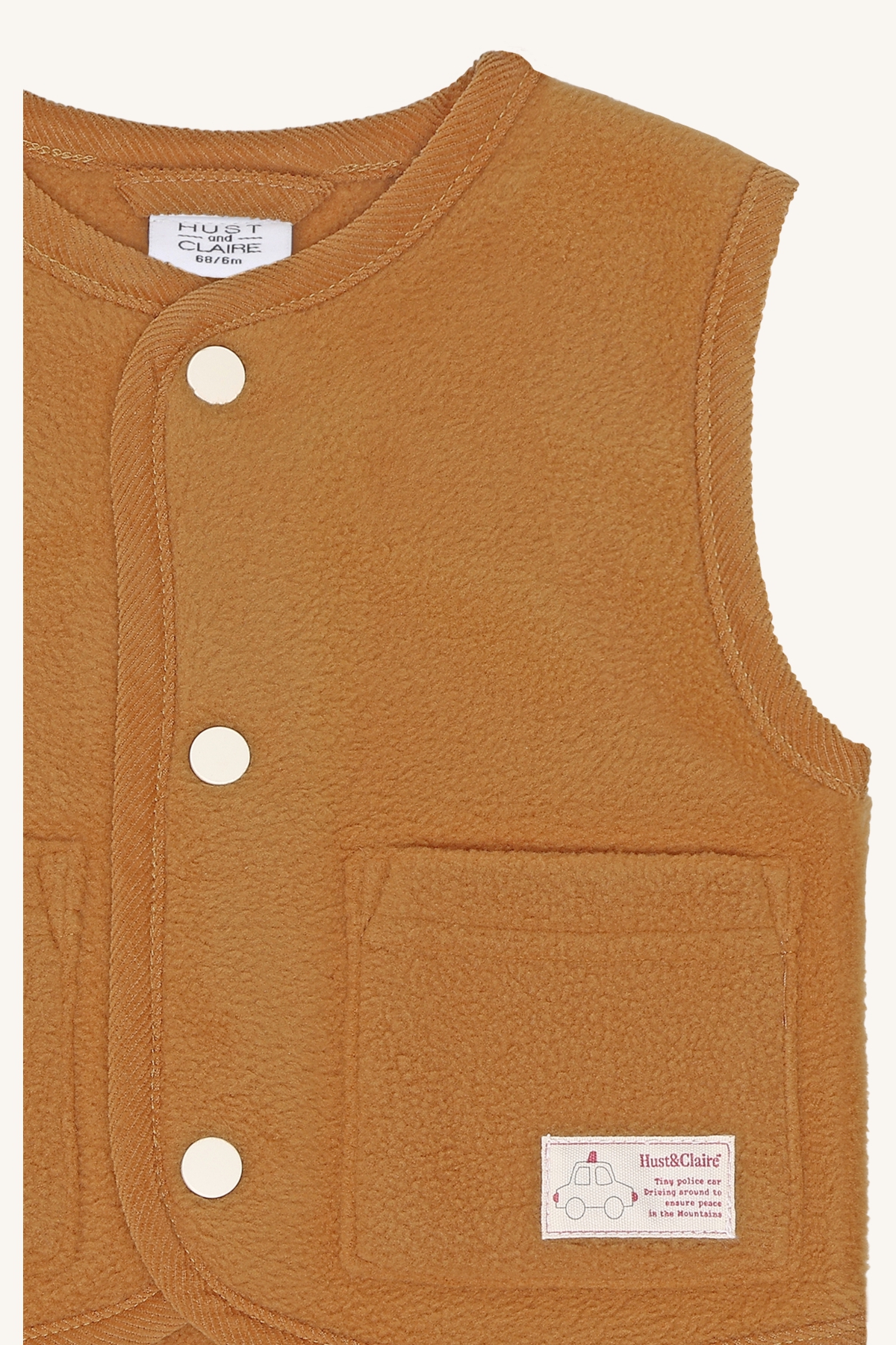 Hust & Claire HCFleece Vest Weste – Streifenhörnchen-Braun – Bild 3