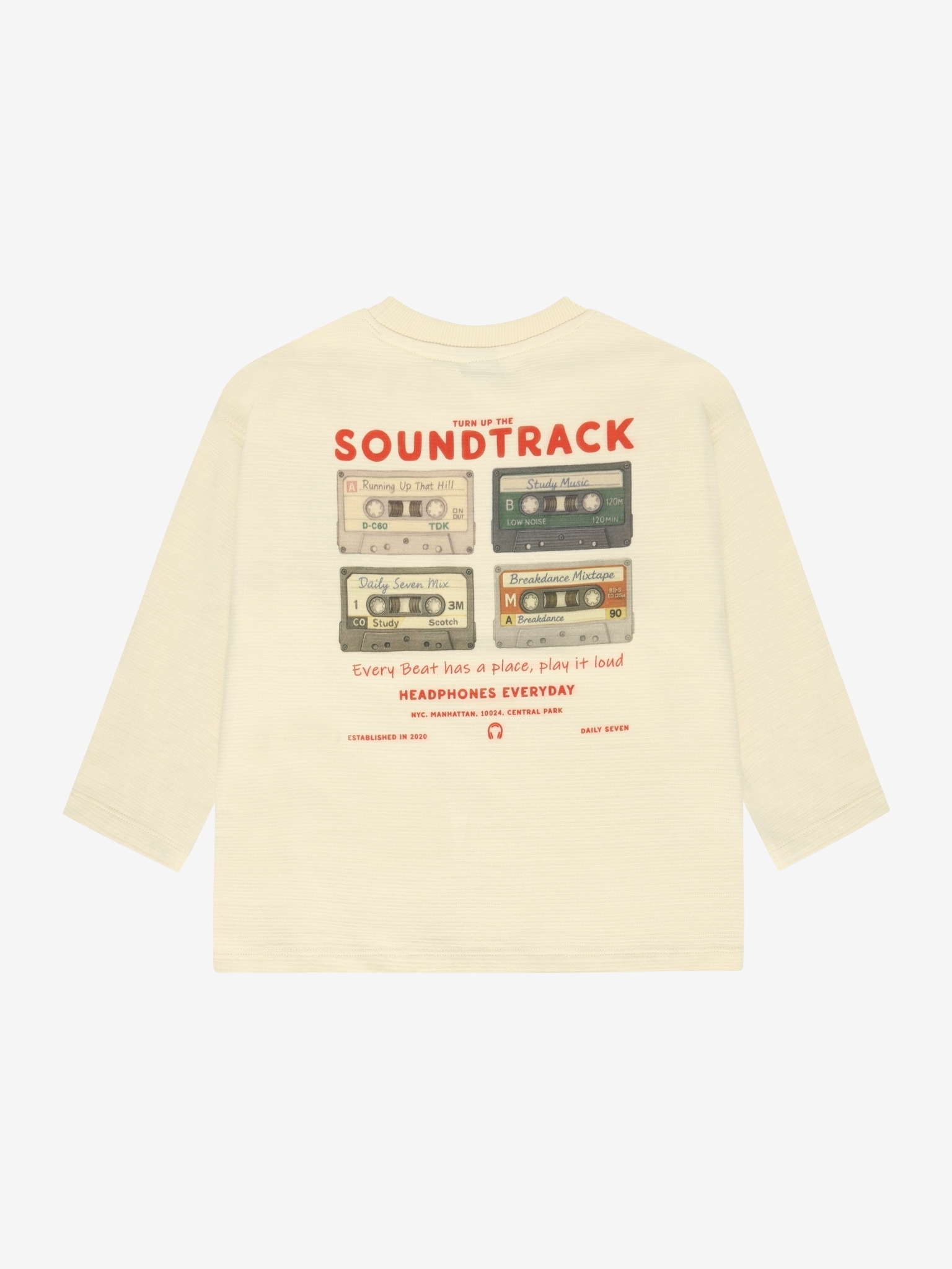 Daily Seven - T-shirt Longsleeve Backprint 920405 - 2020 - Sandshell – Bild 2