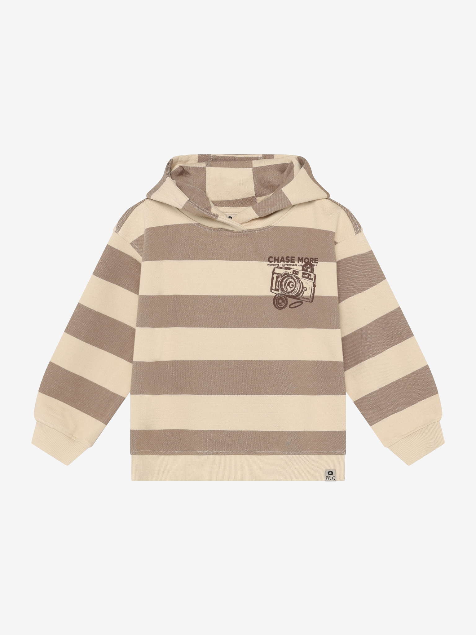 Daily Seven - Oversized Hoodie Backprint 920455 - 2745 - Plaza Taupe