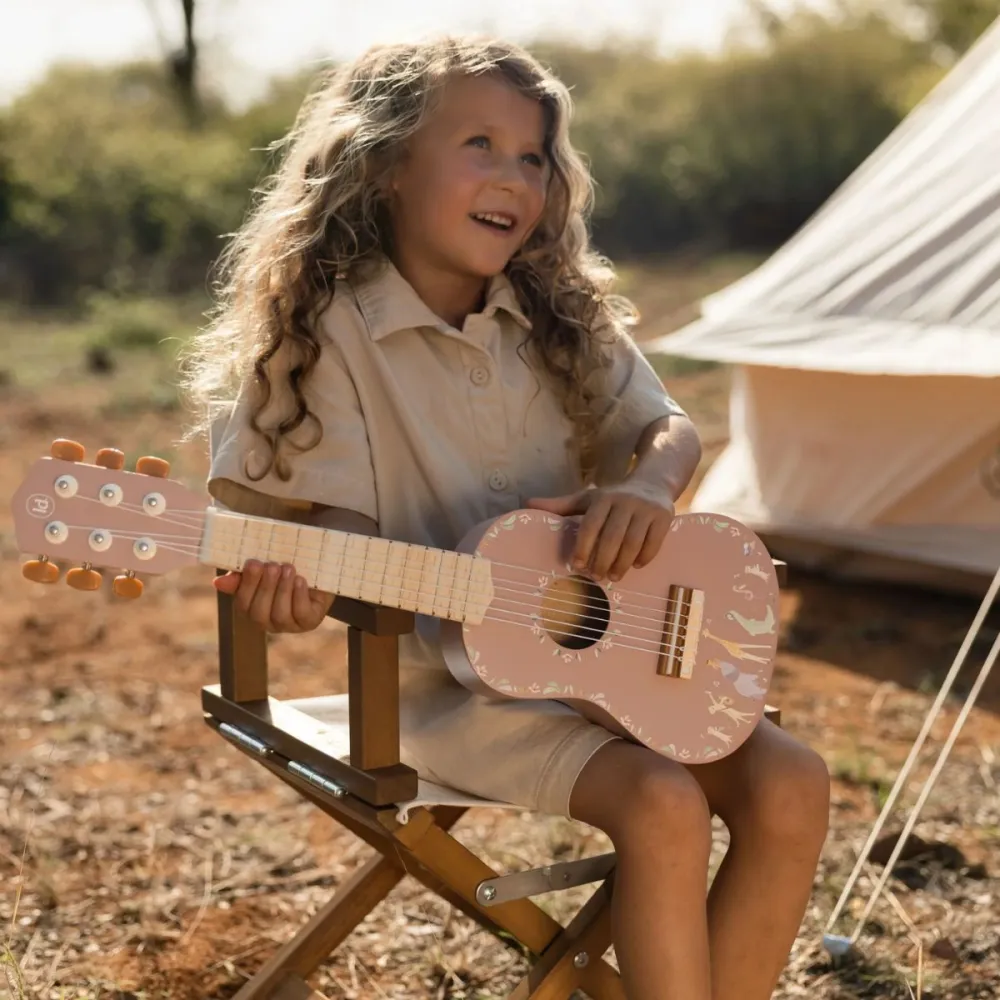 Little Dutch HOLZGITARRE - ROSA - SAFARI FRIENDS – Bild 3