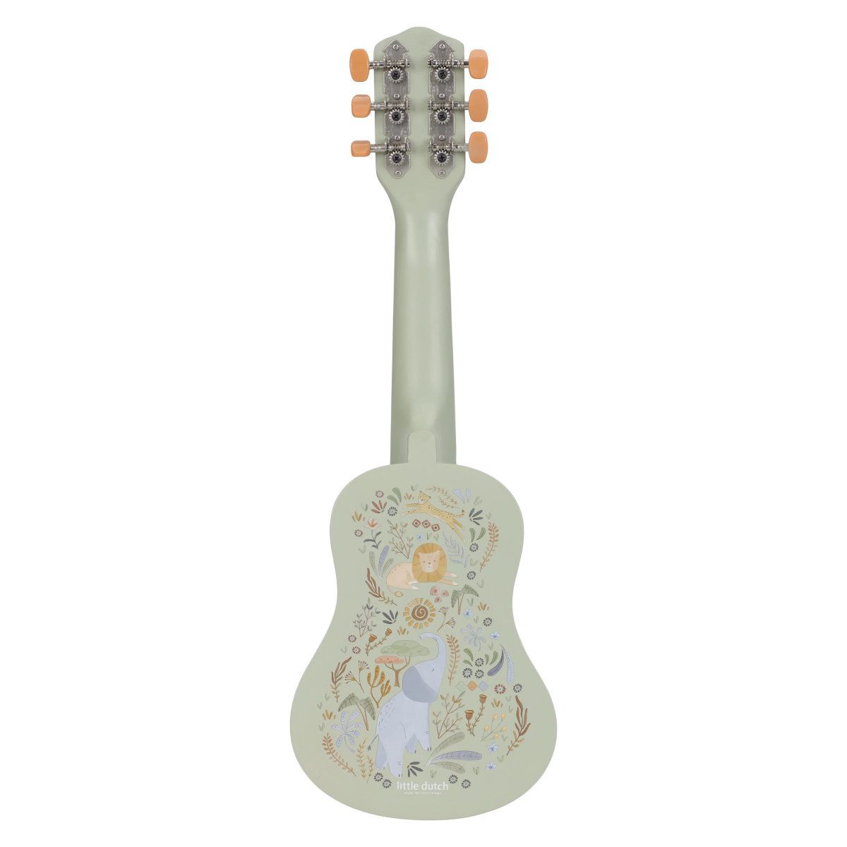 Little Dutch Kinder-Gitarre aus Holz Grün Safari Friends – Bild 3