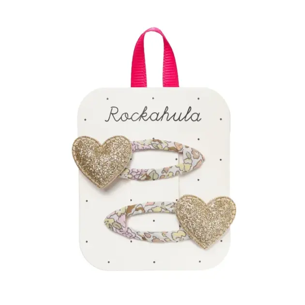 Rockahula Fairytale Floral Heart Clips
