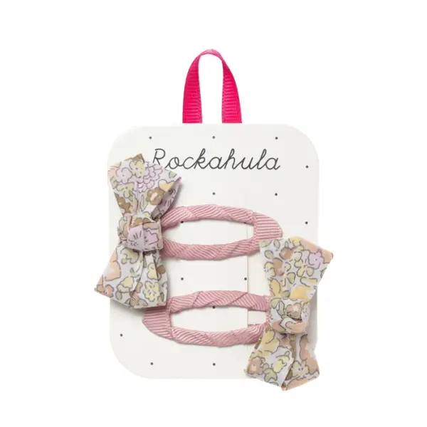 Rockahula Fairytale Floral Twisty Bow Clips