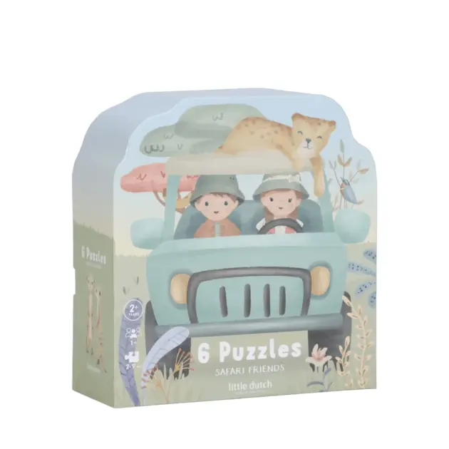 Little Dutch 6 Puzzles Safari Friends