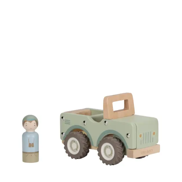 Little Dutch Holz-Safariauto mit Holzpuppe