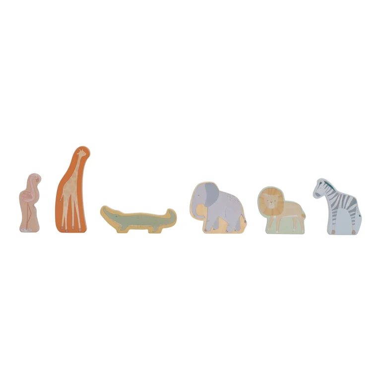 Little Dutch Safari Friends Wooden safari car with animals - Green – Bild 2
