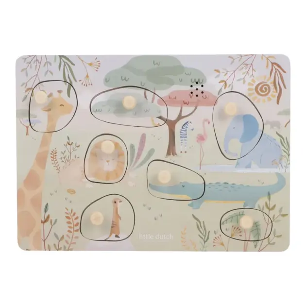 Little Dutch Safari Friends Sound Puzzle grün
