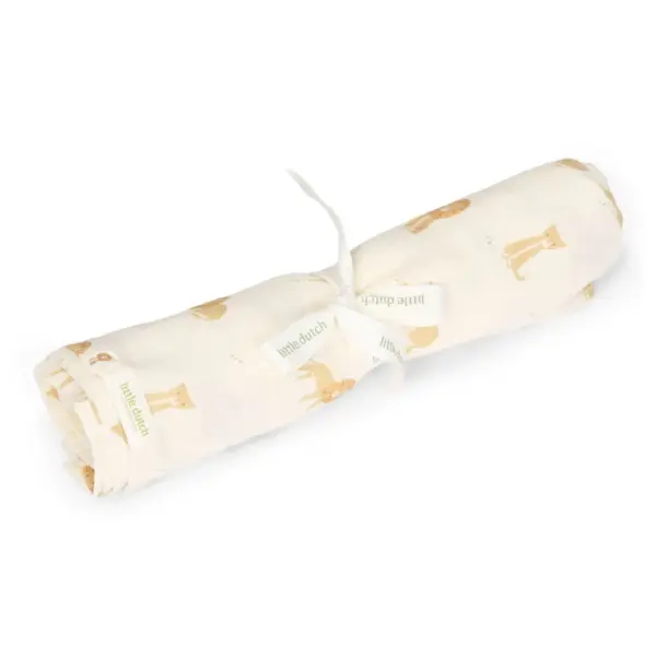 Little Dutch Musselintuch– 120 x 120 cm – Safari Leo