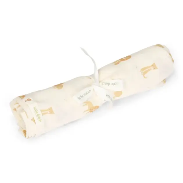 Little Dutch Musselintuch– 120 x 120 cm – Safari Leo