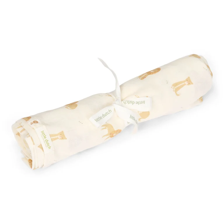 Little Dutch Musselintuch– 120 x 120 cm – Safari Leo