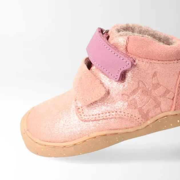 bLIFESTYLE Barfußschuh streifenhörnchenSTYLE BABY altrosa