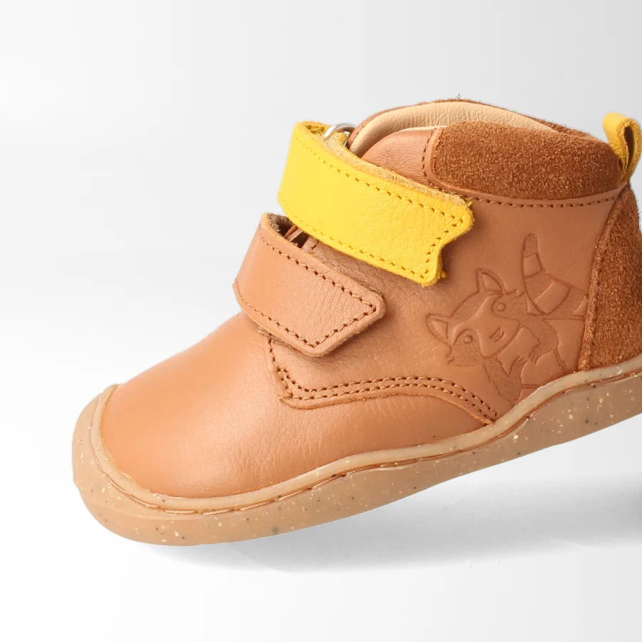bLIFESTYLE Barfuß-Halbschuh, Lauflerner streifenhörnchenSTYLE BABY haselnuss