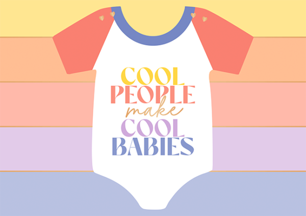 Grafik Werkstatt Doppelkarte Cool people make cool babies